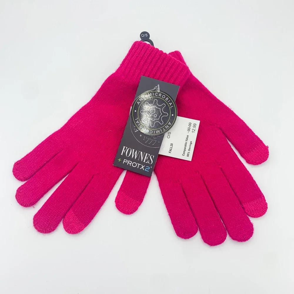 Fownes Protx 2 Pink Antimicrobial Touchscreen Gloves
